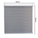 Ver imagem 5 de Persiana Rolo Double Vision Zebra 180larg X 220alt Cinza com Bando - Sala/ Escritório/quarto/sacada