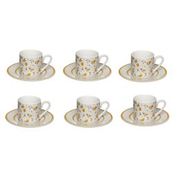 Jogo Xícaras Café / Cafezinho 80 Ml Lemon Porcelana - 2