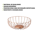 Ver imagem 3 de Fruteira Aramado Moderno Pintura Rose Gold Redondo