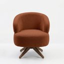 Ver imagem 4 de Poltrona Decorativa Chair Bouclé Terracota Premium Giratória Sala Dekorien