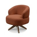Ver imagem 1 de Poltrona Decorativa Chair Bouclé Terracota Premium Giratória Sala Dekorien
