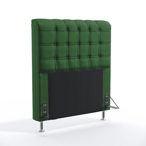 Cabeceira Dama 90 Para Cama de Solteiro Suede Verde Aradecor
