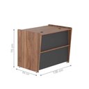 Ver imagem 2 de Mesa de Atendimento Bruma Nobre 1.36 Verdu MDP 136cm Noce Preto Casah