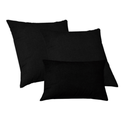 Ver imagem 1 de Kit 2 Capas de Almofadas 50x50 + 1 Capa 30x50cm Glamour Preto