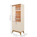 Ver imagem 2 de Cristaleira Paraty 4 Portas 3 Prateleiras MDF e MDP 70cm Off White Mais de Casa