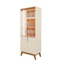 Ver imagem 4 de Cristaleira Paraty 4 Portas 3 Prateleiras MDF e MDP 70cm Off White Mais de Casa