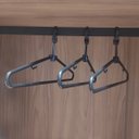 Ver imagem 6 de Cabide Antifurto Fixo Hotel Preto Clássico Inteligente de Roupas Alças 44,5cm Cinquetti