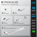 Ver imagem 2 de Kit Acessórios Para Banheiros 5 Peças Inox - Kromus Kitrt5a