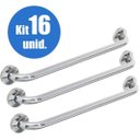 Ver imagem 1 de Alça Apoio Banheiro Inox 40cm Barra Idoso Cadeirante Kit 16 un