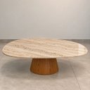 Ver imagem 2 de Mesa de Centro Éclat 90x60cm em Mármore Travertino