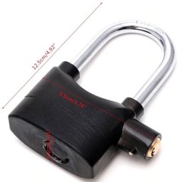 Cadeado com Alarme Sirene Grande Anti furto 110db Som Alto Segurança - 4