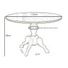 Mesa de Jantar Catalina Redonda 120cm - Tampo com Vidro - Base Madeira Maciça Torneada - 3