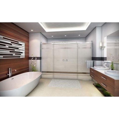 Box Light para Banheiro 1,90x1,70m 8mm Branco Woodglass Light Branco