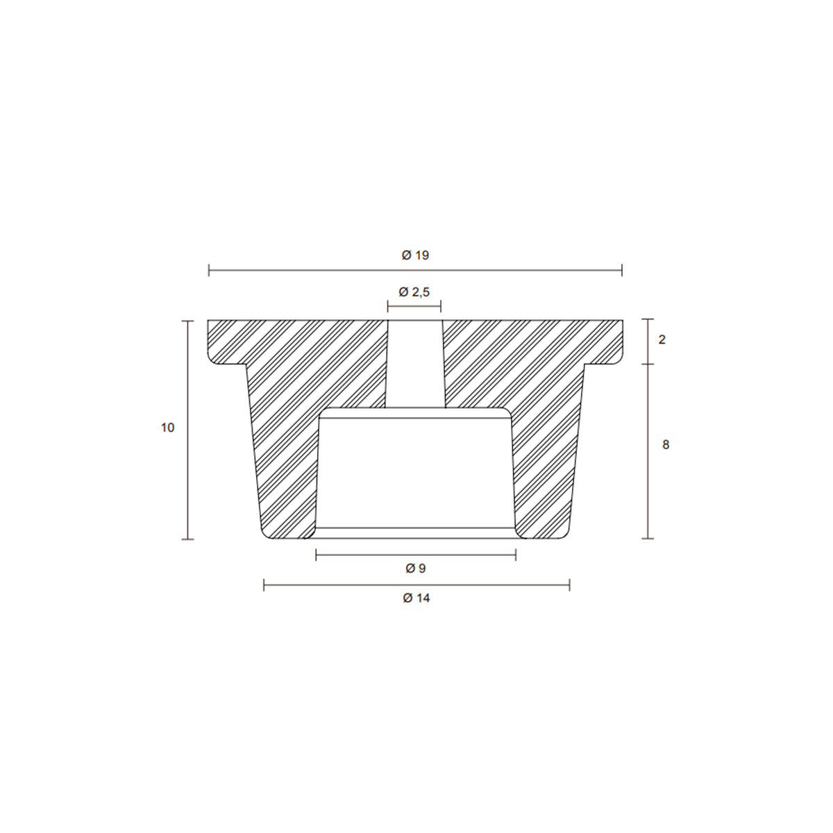 Redutor de Vazão em Termoplástico 2,5mm Branco Blukit - 2