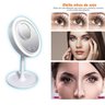 Espelho Maquiagem Led Ventilador Touch 5x Aumento Beleza USB Iluminador - 3
