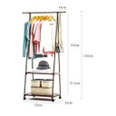 Ver imagem 2 de Arara de Roupas Cabideiro Sapateira Closet Multifuncoes Prateleira Com Rodas