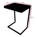 Ver imagem 4 de Mesa Apoio Lateral Sofá Cama Notebook Aço E Mdf 40x30cm - Canela