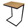 Mesa Apoio Lateral Sofá Cama Notebook Aço E Mdf 40x30cm - Canela - 1