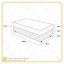 Ver imagem 3 de Cama Box Solteiro Marrom + Colchão de Espuma D20 Gazin Supreme 78x188x37cm