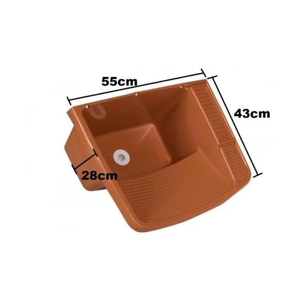 Tanque Plástico Válvula 15 Litros Caramelo - Metasul, Opção: Caramelo - 2