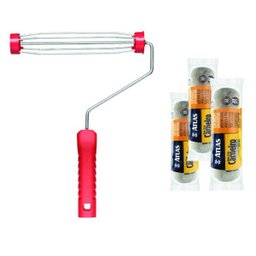 Kit Pintura 3 Rolos Lã Mista 228/2 e 1 Garfo Gaiola 23cm - Atlas - 1