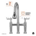 Ver imagem 7 de Kit Cuba para Cozinha Tukano e Torneira Misturador Duplo Comando Içá Aço Inox - Prata