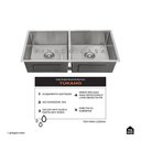 Ver imagem 2 de Kit Cuba para Cozinha Tukano e Torneira Misturador Duplo Comando Içá Aço Inox - Prata