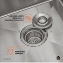 Ver imagem 5 de Kit Cuba para Cozinha Tukano e Torneira Misturador Duplo Comando Içá Aço Inox - Prata