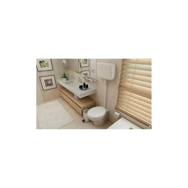 Kit Assento Sanitário Plástico Soft Bege + Cx. Descarga Bege - 4