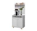 Ver imagem 2 de Buffet / Aparador Com Painel ST Para o Cantinho do Café Estilo Retrô Com Pés em Madeira 2 Portas Com
