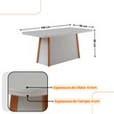 Ver imagem 4 de Mesa de Jantar Diane 180cm Tampo Mdf Vidro Canto Copo com 6 Cadeiras Copper