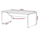 Ver imagem 3 de Mesa de Escritório com Gavetas 1,50×0,60m – WORDSTAR – NOGAL MÁLAGA/PRETO