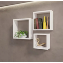 Ver imagem 2 de Conjunto Kit 3pçs de Nichos Mdf 30x30x10cm Design Moderno