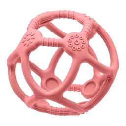 Mordedor Silicone Bola Flexível Rosa +4meses Buba - 2