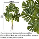 Ver imagem 2 de 2 Plantas Artificiais Realistas Costela de Adão Verde para Decoração de Interiores e Arranjo Moderno