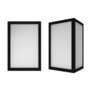 Ver imagem 6 de Arandela Luminária Vitra 3 Vidros Externa Preta + Led A60 12w Br. Frio St2953