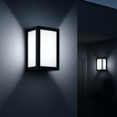 Ver imagem 3 de Arandela Luminária Vitra 3 Vidros Externa Preta + Led A60 12w Br. Frio St2953