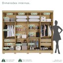 Ver imagem 6 de Guarda-Roupa Casal com Pés 8 Portas 4 Gavetas França Espresso Móveis