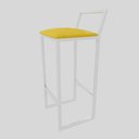 Ver imagem 5 de Jogo 4 Banqueta Alta Balcão Bistrô Branca Confort Ind Assento Estofado Don Castro Decor