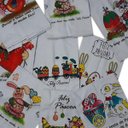 Ver imagem 1 de Pano De Prato Lomaer Sacaria Estampado Pascoa 0,45 x 0,71cm Branco 06 Unidades