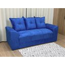 Ver imagem 4 de Sofá de 2 e 3 Lugares Porto Tecido Suede: Azul