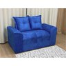 Sofá de 2 e 3 Lugares Porto Tecido Suede: Azul - 5