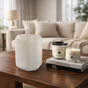 Ver imagem 1 de Vaso Decorativo de Vidro Branco Jateado 20cm