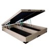 Cama Box Baú Bipartido Casal Suede + Colchão Casal Espuma Extra Firme D33 Elegance Ortopédico 72x138 - 4