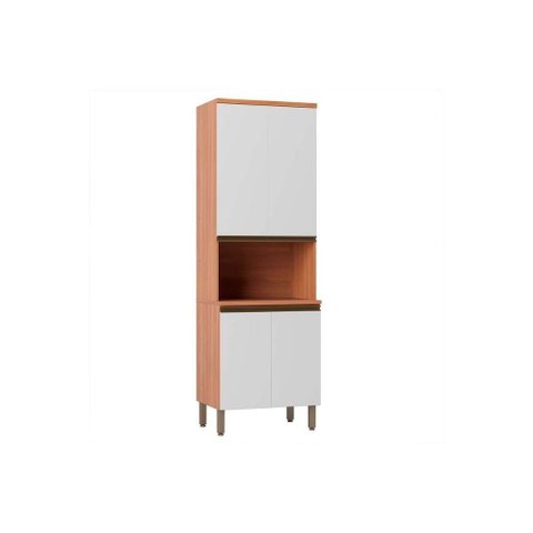 Torre Quente de Cozinha Paneleiro Thela Macadâmia 1 Forno 4 Portas 70cm Freijo/branco - Telasul