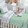 Jogo de Berço 3 peças Buettner Baby Bordado Malha Estampado Teddy Soninho Verde - 1