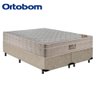 Cama Box King Bipartido Suede + Colchão Ortobom Airtech Molas Ensacadas 193x203x65 Bege - 6