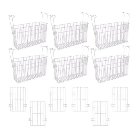 Kit - 6 Cestos Organizador Nextgen para Nf e Hf Metalfrio + 6 Separadores