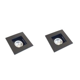 Kit 2 Spot de Embutir Recuado Mr11 Mini Dicroica Preto Alz60 - 1 Kit 2 Spot de Embutir Recuado Mr11 Mini Dicroica Preto Alz60 - 1