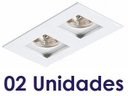 Ver imagem 1 de Kit 2 Spot Embutir Recuado Duplo Par 20 Branco Quarto Sala AC879